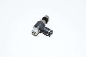Pisco JSC4-01B elbow type meter-in speed controller with R1/8 threaded port and 4mm quick connector for tube