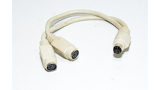 6pin male MiniDIN - 2x 6pin female 180° DIN connector adapter for ...