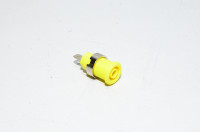 4mm yellow panel mounted insulated safety banana socket Staübli SLB4-F/N-X 49.7044-24, M12x0.75mm, 1000V, 24A, CAT III *new*