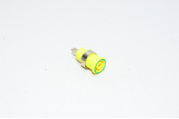 4mm yellow green panel mounted insulated safety banana socket Staübli SLB4-F/N-X 49.7044-20, M12x0.75mm, 1000V, 24A, CAT III *new*