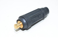 DKJ-35 black male connector for 25-35mm² cable, 2x M8 screw mount, 160-250A *new*