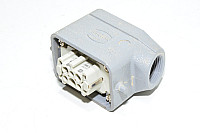 Harting heavy duty power Han 06E-F 16A female connector with housing Han 6B