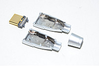 HDMI A male connector with metal chassi for 10mm cable, model 1 *new*