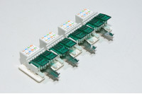 4x R&M R925371 CAT5e LAN connector modules with mounting bracket *new*