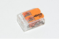 Wago 221-412 oranssi push-in tyyppinen 2-johtiminen kompakti haaroitusliitin vivuilla *uusi*