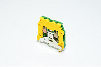 Entrelec M 4/6.P 5113 1SNA 165 113 R1600 4mm² 800V yellow green grounding single-level feed-through terminal block with screw connection