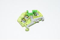 Wago 280-637 2,5mm² 800V 24A yellow green grounding single-level feed-through terminal block with spring-cage connection