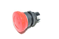 Baco 22mm diameter Auxibloc Plus series C23ED01 40mm latching red emergency-stop mushroom button (turn to reset) IP65