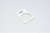 Legend plate, white yellow, 30x40mm square, for 22mm switches / indicator lights "YLÖS/UPP"