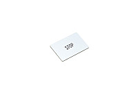 Legend plate, silver, 36,8x28mm rectangular, "STOP"