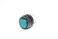Telemecanique Square D type D class 9001 operator head 9001-D3Y1G illuminated green flush momentary pushbutton with black round bezel IP65