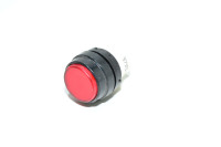 Telemecanique Square D type D class 9001 operator head 9001-D3Y1R illuminated red flush momentary pushbutton with black round bezel IP65