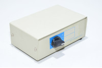 White steel enclosure with full mechanical A/B port selector switch, 2x DB-25F input 1x DB-25F output