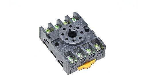 8-pin octal base circular relay socket IEC 60067 Omron PF083A for DIN rail