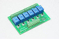 Sanwo TK73-624P 6-kanavainen rele liitäntämoduuli 24VDC DIN kisko kiinnitys 250VAC 10A
