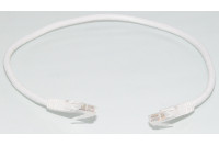1x 0.5m Unshielded CAT5e LAN cable white (RJ45 - RJ45)
