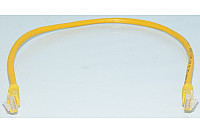 1x 0.5m Suojaamaton CAT5e verkkokaapeli keltainen (RJ45 - RJ45)