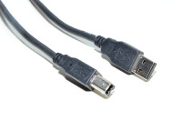 USB A-B cable black without ferrites 1.7m *new*