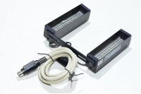 LAT Elektronik LAD4 7203 6/18 86mm red LED double line light with 4pin mini-DIN connector 10VDC