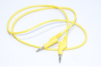 4mm banaaniplugi - 4mm banaaniplugi, keltainen, 1m, pinottava, ei eristetty, pvc mittajohto *uusi*