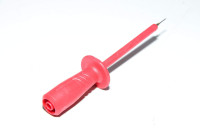 Hirschmann PRUEF 2610 972 318-101 red springloaded compact test probe with 4mm safety banan connector, 1000V, CAT II, 1A *new*