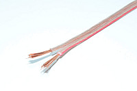2x2,5mm² CCA transparent speaker cable (by meter) *new*