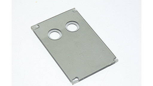 Plastic switch panel 96x145x5mm with 2x 26/18.8mm and 4x 3,4mm holes
