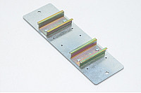 226x72x1,5mm steel plate with 2x adjustable 63mm 35x15mm DIN-rails
