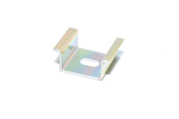 DIN rail 35x15mm yellow passivated steel 25mm length with 6.3x11.7mm vertical hole, high profile