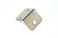 Plastic L-shaped mounting bracket 55x46x49mm with 1x 12.5mm, 2x 5mm holes