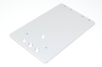 Aluminium switch panel 115x188x4mm with 4x countersink 7mm and 6x M5 holes