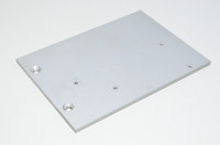 Aluminium switch panel 130x180x5mm with 2x countersink 5,5mm and 4x M4 holes