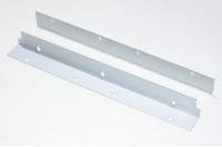 357x36x37,6x1,2mm silver rack mounting brackets with 4x 7x9,8mm oval holes and 3x 4,2/8,8mm holes *new*