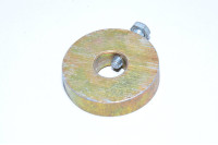 Steel stopper ring, Yellow passivated 50/16,5x12mm with M6 screw