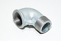 Pipe fitting cast iron 90° elbow with 1" female thread - 1" male thread *new*