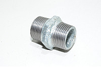 Pipe fitting cast iron straight extension with 1" male thread - 1" male thread