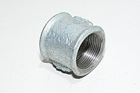 Putkiliitin valurauta suora 1 1/2" naaras kierre - 1 1/2" naaras kierre *uusi*