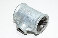 Putkiliitin valurauta T-haara 2x 1 1/4" naaras kierre - 1/2" naaras kierre *uusi*
