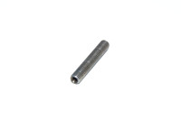 M8x1.25, 50mm, RH, black steel flat tip set screw, 12.9, DIN 913, ISO 4026