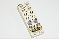 Omron DRT1-ID08CL-1 DeviceNet waterproof transistor terminal with 8x sourcing transistor outputs 24VDC 50mA and 8x sinking 24VDC inputs