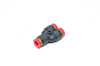 Pisco PY6 punainen 6mm Y-liitin / Y-haara / Y-sovitin pikaliitin samoille putkihalkaisijoille