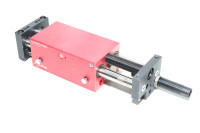 Afag LM20/60 11001645 linear module slide unit with 2x shock absorbers and no stop screws