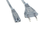Power cable,CEE 7/16 Male, C7 Female, black 0,9m