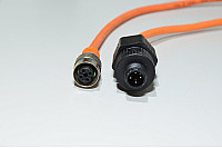 Sensor cable IFM E10302 with molded plastic straight A-coded unshielded 4-pin female M12 + Phoenix Contact SACC-M12MS-4QCON 1681415 4pin male M12 sensor connectors