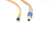 Anturikaapeli IFM E10354 jossa valettu muovinen suora suojaamaton 3-pin naaras M8 + Harting Harax M8-S 21 01 130 4061 3pin uros M8 anturiliittimet