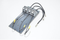 Power wiring assembly 290x140x5mm with 5x Phoenix Contact UK 16 N terminal blocks and 5x E/NS 35 N end stops
