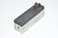 Stopping unit made drom steel with swinging steel piece, Festo YSR-5-5-C shock absorber and brass bearing
