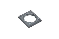 3D tulostettu 5mm paneeliasennettavan XLR liittimen korokepala 3mm kiinnitysreijillä, musta PLA