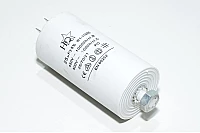 HQ W1-11025 25µF/500VAC 42x96mm motor run capacitor with M8 mounting, spade connectors