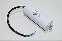 Miflex MKSP-5P I15KV650K-D 50µF/500VAC 45x114mm motor run capacitor with M8 mounting and 250mm leads *new*
